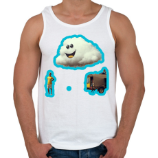 PRINTFASHION DSL Cloud Smiley #6 - Férfi atléta - Fehér