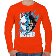 PRINTFASHION DT Inosuka mask - Férfi hosszú ujjú póló - Narancs férfi póló