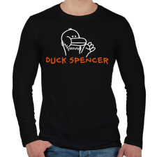 PRINTFASHION Duck (Bud) Spencer - Férfi hosszú ujjú póló - Fekete férfi póló