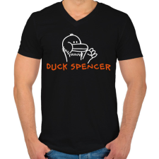 PRINTFASHION Duck (Bud) Spencer - Férfi V-nyakú póló - Fekete férfi póló