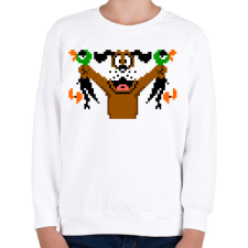 PRINTFASHION Duck hunt - Gyerek pulóver - Fehér gyerek pulóver, kardigán