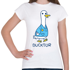 PRINTFASHION Ducktor - Női póló - Fehér női póló