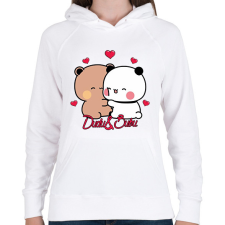 PRINTFASHION dudu&bubu - Női kapucnis pulóver - Fehér női pulóver, kardigán