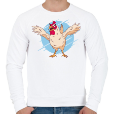 PRINTFASHION Dühös csirke - Férfi pulóver - Fehér férfi pulóver, kardigán