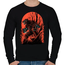 PRINTFASHION Dühös farkasember - Férfi pulóver - Fekete férfi pulóver, kardigán