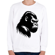 PRINTFASHION Dühös gorilla - Gyerek pulóver - Fehér