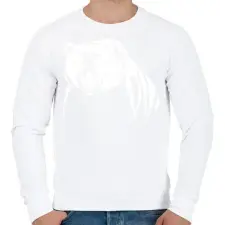 PRINTFASHION Dühös medve - Férfi pulóver - Fehér női pulóver, kardigán