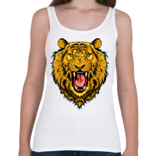 PRINTFASHION Dühös oroszlán - Női atléta - Fehér női trikó