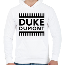 PRINTFASHION Duke Dumont - Férfi kapucnis pulóver - Fehér férfi pulóver, kardigán