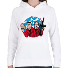 PRINTFASHION Dunder Mifflin - Női kapucnis pulóver - Fehér női pulóver, kardigán