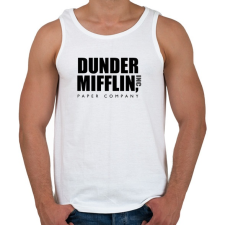 PRINTFASHION Dunder Mifflin Paper Company - Férfi atléta - Fehér atléta, trikó