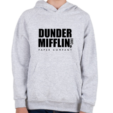 PRINTFASHION Dunder Mifflin Paper Company - Gyerek kapucnis pulóver - Sport szürke gyerek pulóver, kardigán