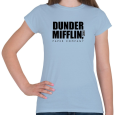 PRINTFASHION Dunder Mifflin Paper Company - Női póló - Világoskék