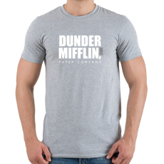 PRINTFASHION Dunder Mifflin - White - Férfi póló - Sport szürke