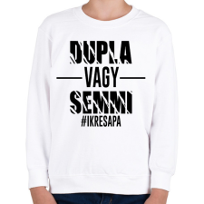 PRINTFASHION Dupla vagy semmi - #ikresapa - Gyerek pulóver - Fehér gyerek pulóver, kardigán