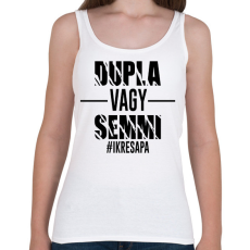 PRINTFASHION Dupla vagy semmi - #ikresapa - Női atléta - Fehér
