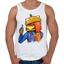 PRINTFASHION Durr Burger - Fortnite - Férfi atléta - Fehér atléta, trikó