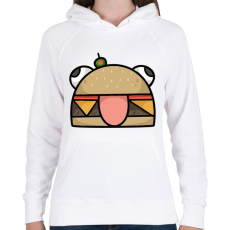 PRINTFASHION Durr Burger - Női kapucnis pulóver - Fehér