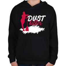 PRINTFASHION Dust killer - Gyerek kapucnis pulóver - Fekete