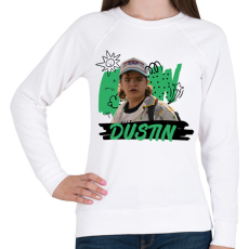 PRINTFASHION Dustin - Stranger Things - Női pulóver - Fehér