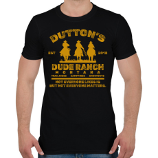 PRINTFASHION Dutton's Dude Ranch - Férfi póló - Fekete