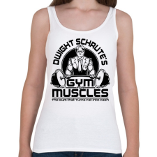 PRINTFASHION Dwight Schrute's Gym - Női atléta - Fehér női trikó