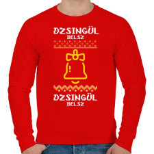 PRINTFASHION DZSINGÜL BELSZ - Férfi pulóver - Piros férfi pulóver, kardigán