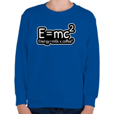 PRINTFASHION E=mc2 - Gyerek pulóver - Királykék gyerek pulóver, kardigán