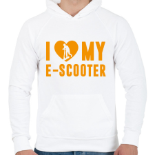 PRINTFASHION E-scooter - Férfi kapucnis pulóver - Fehér férfi pulóver, kardigán