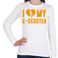 PRINTFASHION E-scooter - Női hosszú ujjú póló - Fehér női póló