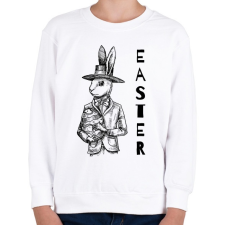 PRINTFASHION Easter - Elegáns nyúl - Gyerek pulóver - Fehér gyerek pulóver, kardigán