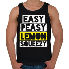PRINTFASHION Easy peaasy - Férfi atléta - Fekete