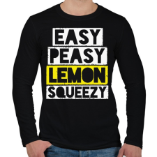 PRINTFASHION Easy peaasy - Férfi hosszú ujjú póló - Fekete férfi póló