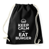 PRINTFASHION EAT BURGER - Sportzsák, Tornazsák - Fekete