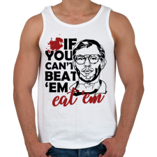 PRINTFASHION Eat 'em - Férfi atléta - Fehér atléta, trikó