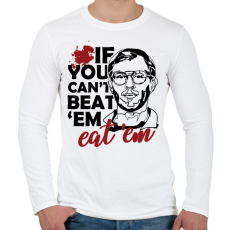 PRINTFASHION Eat 'em - Férfi hosszú ujjú póló - Fehér