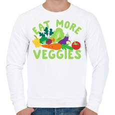 PRINTFASHION Eat healty  - Férfi pulóver - Fehér
