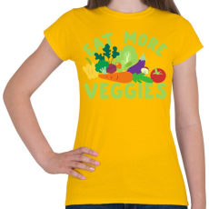 PRINTFASHION Eat healty  - Női póló - Sárga