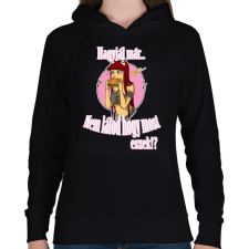 PRINTFASHION EAT - Női kapucnis pulóver - Fekete női pulóver, kardigán