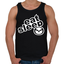 PRINTFASHION Eat Sleep Mazda - Férfi atléta - Fekete atléta, trikó