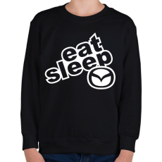 PRINTFASHION Eat Sleep Mazda - Gyerek pulóver - Fekete