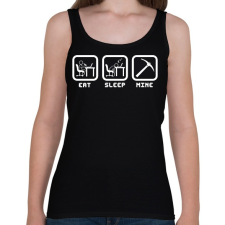 PRINTFASHION Eat Sleep Minecraft - Női atléta - Fekete női trikó