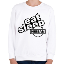 PRINTFASHION Eat Sleep Nissan - Gyerek pulóver - Fehér gyerek pulóver, kardigán