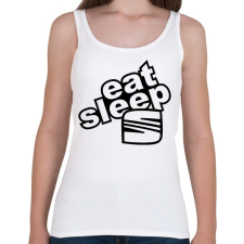 PRINTFASHION Eat Sleep Seat - Női atléta - Fehér női trikó