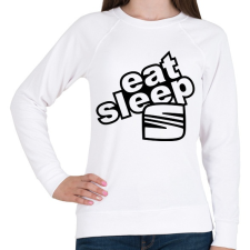 PRINTFASHION Eat Sleep Seat - Női pulóver - Fehér női pulóver, kardigán