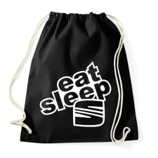 PRINTFASHION Eat Sleep Seat - Sportzsák, Tornazsák - Fekete tornazsák