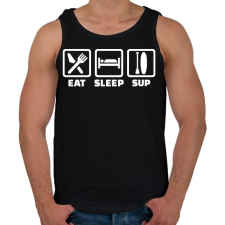 PRINTFASHION Eat Sleep SUP - Férfi atléta - Fekete atléta, trikó