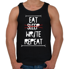 PRINTFASHION Eat, write, repeat - Férfi atléta - Fekete atléta, trikó