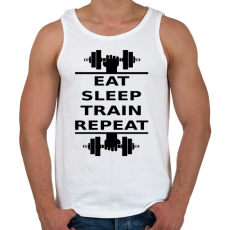 PRINTFASHION EATSLEEPTRAINREPEAT FEKETE - Férfi atléta - Fehér