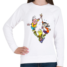 PRINTFASHION Ed Edd Eddy - Női pulóver - Fehér női pulóver, kardigán